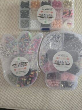 3 sets of DIY bead sets, fun for all ages